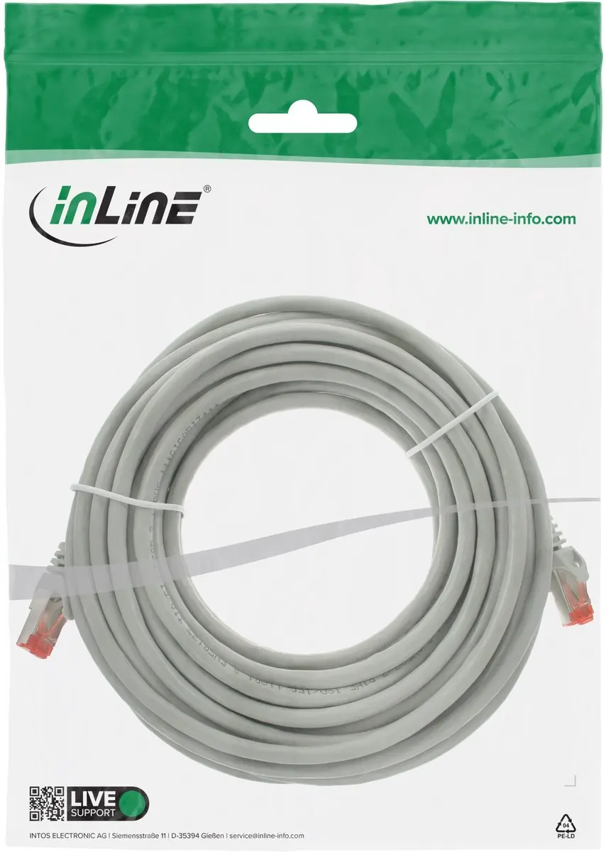 InLine S/FTP netwerkkabel grijs - CAT6 - 10 meter