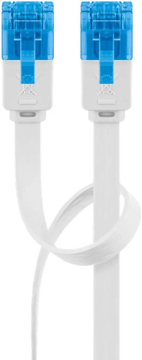 Goobay CAT6A Netwerkkabel RJ45 Wit 2m