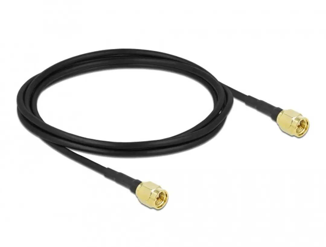 Delock SMA-SMA Antennekabel LMR/CFD100 2m - Zwart
