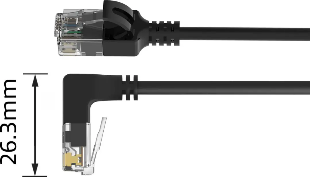 ACT DC3930 Patchkabel CAT6A U/UTP 0,15m - Zwart