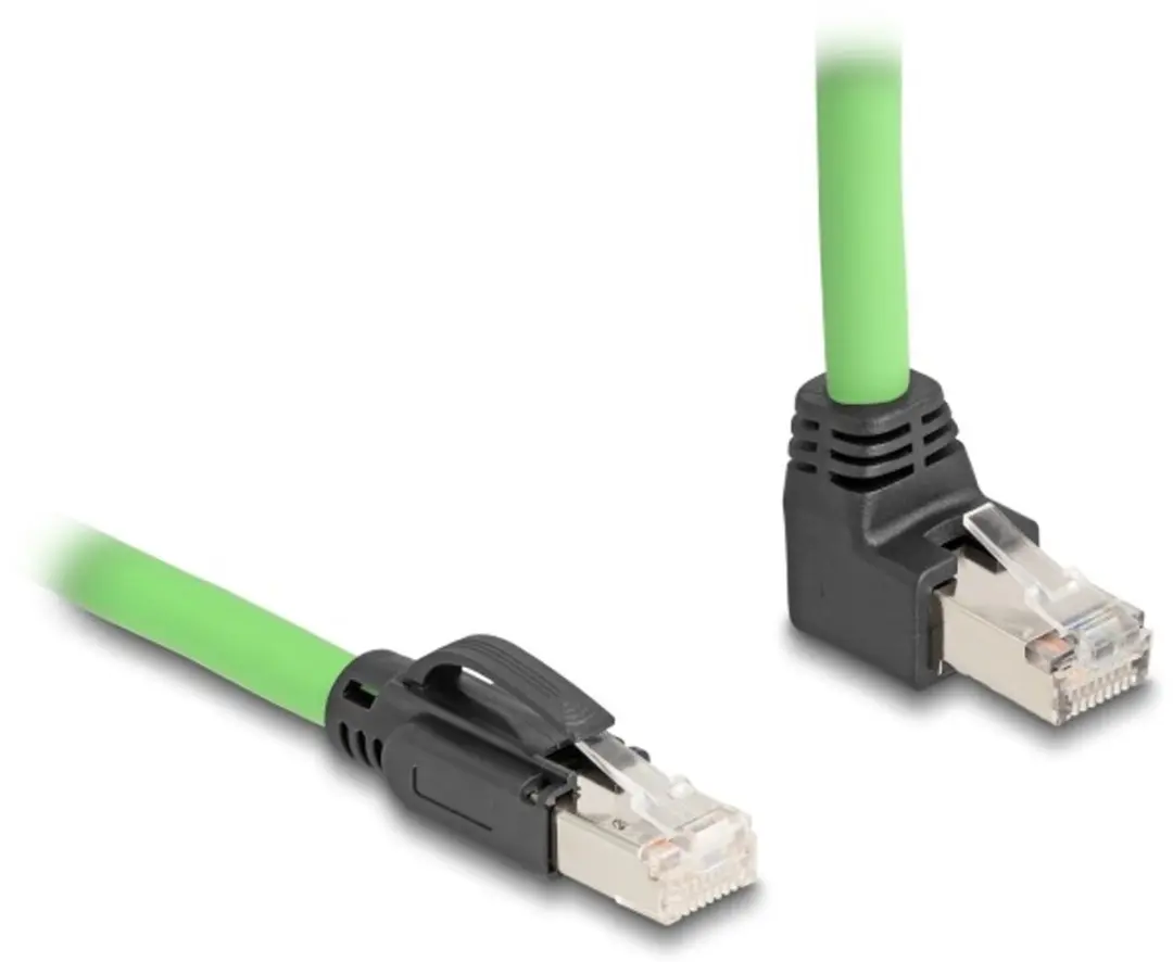 Delock Cat.6A RJ45 Kabel 5m - Groene Hoekstekker - PUR