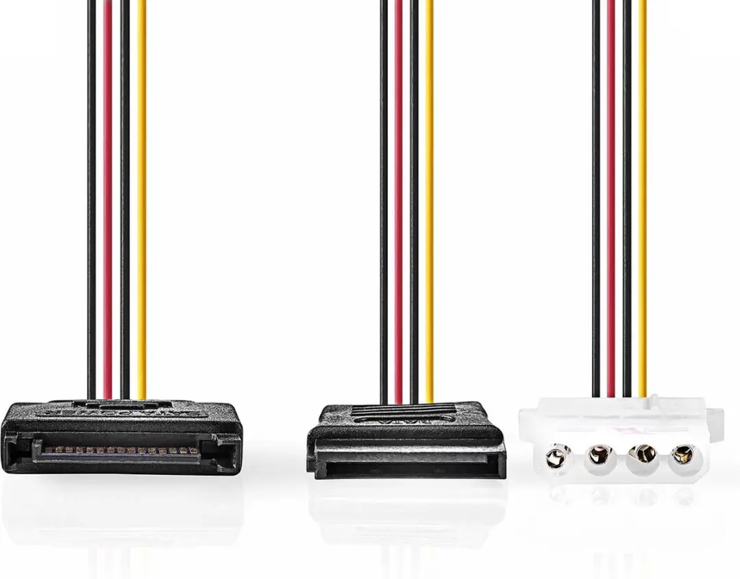 Nedis SATA-Molex Voedingskabel 15-Pins Verguld 0.20m