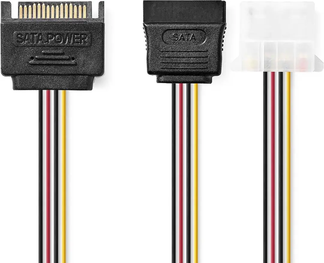Nedis SATA-Molex Voedingskabel 15-Pins Verguld 0.20m - Multicolor