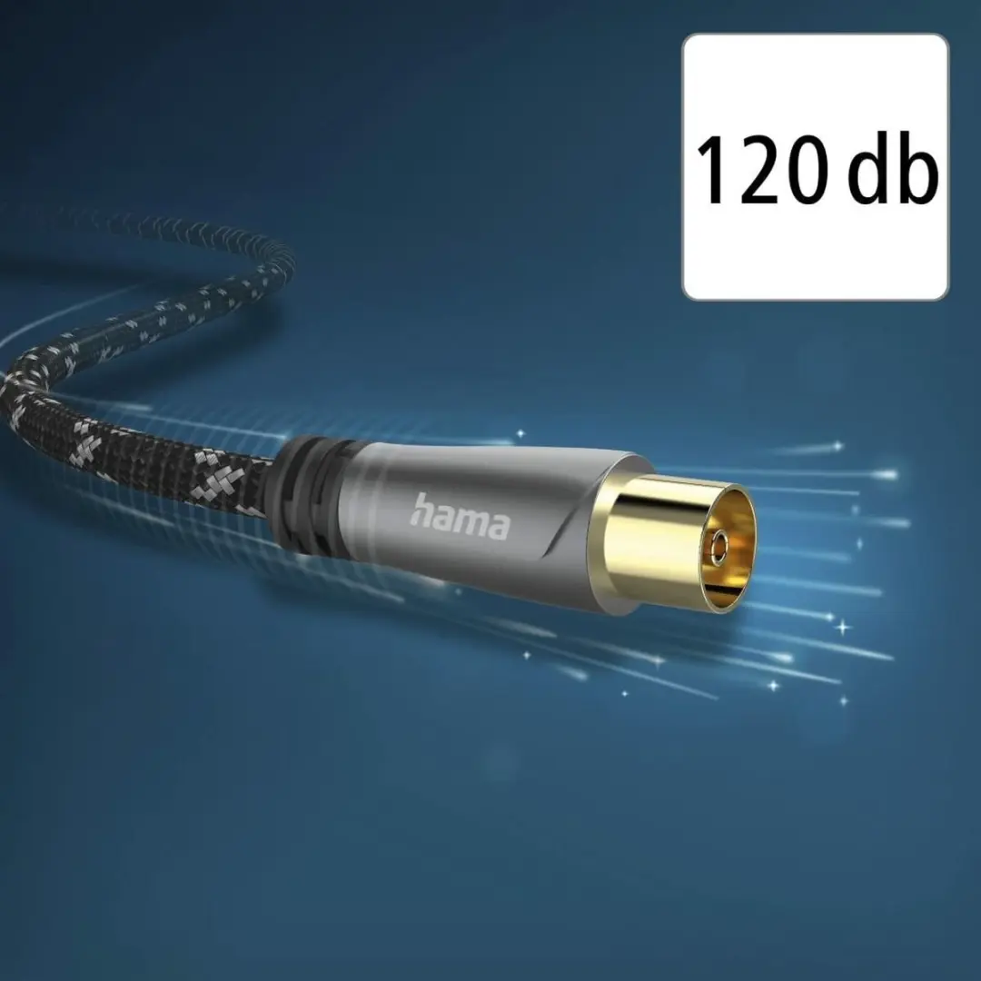 Hama Coax-koppeling Verguld 1,5m - 120dB