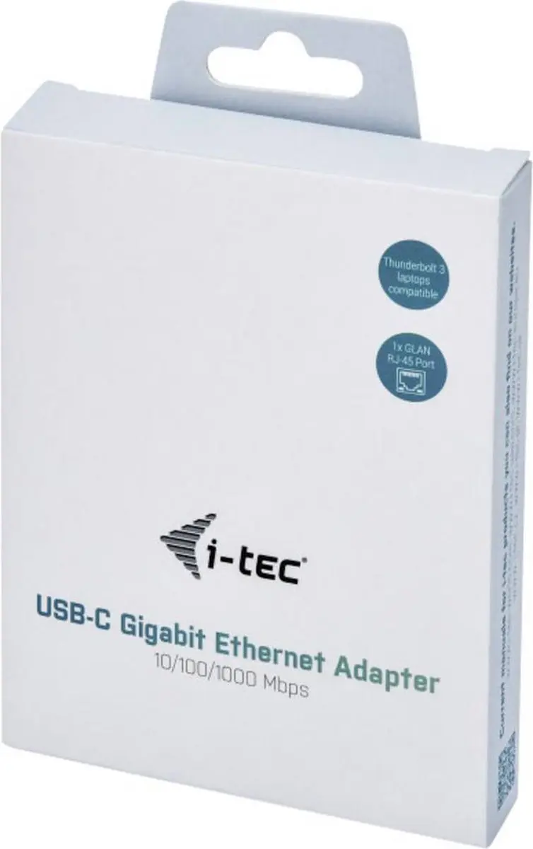 I-tec C31METALGLAN USB-C Gigabit Ethernet Adapter - Zwart