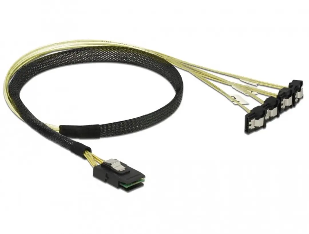 Delock Mini SAS naar 4x SATA Kabel 0.5m