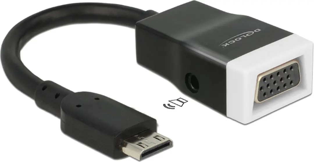 Delock Mini HDMI naar VGA + 3,5mm Jack Adapter