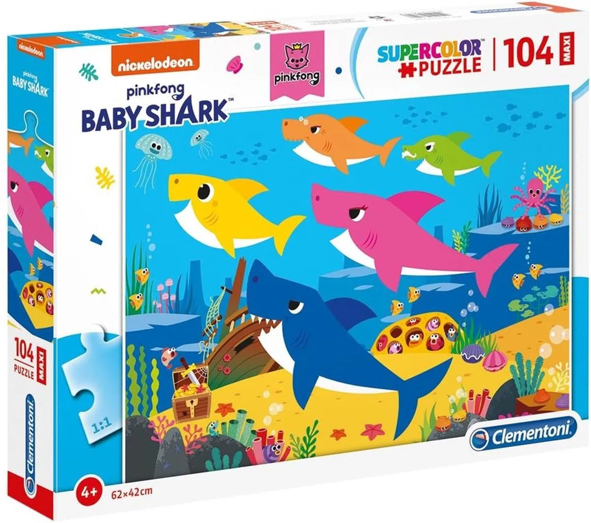 Clementoni Baby Shark Puzzel 100 Stuks