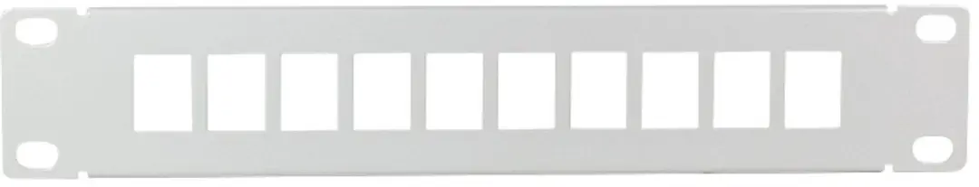 10'' Patch Panel voor 10 Keystone modules / grijs