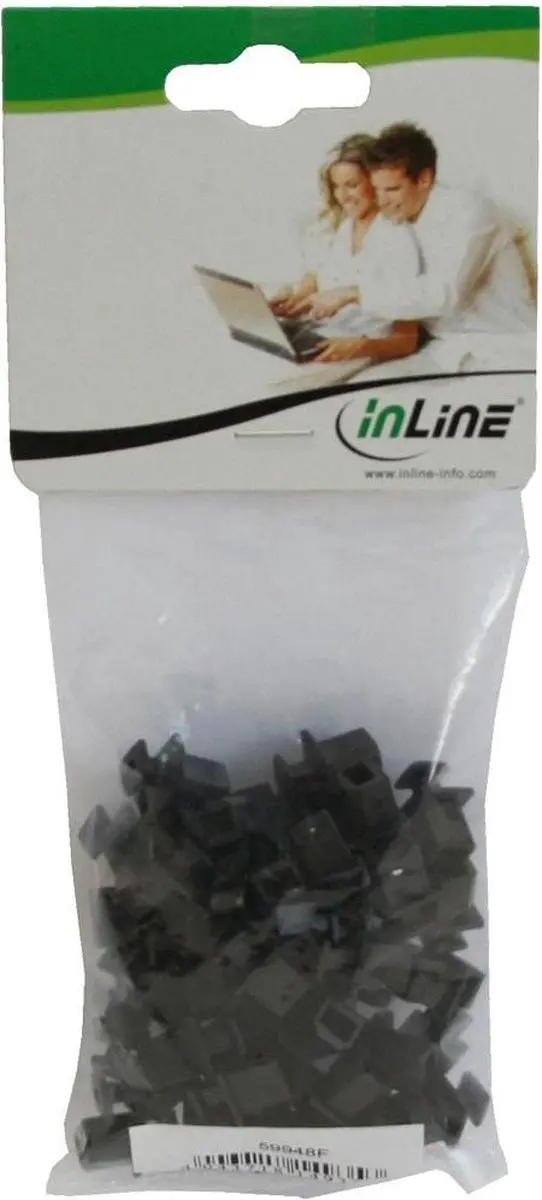 InLine USB-B Afsluitcover 50 Stuks - Zwart