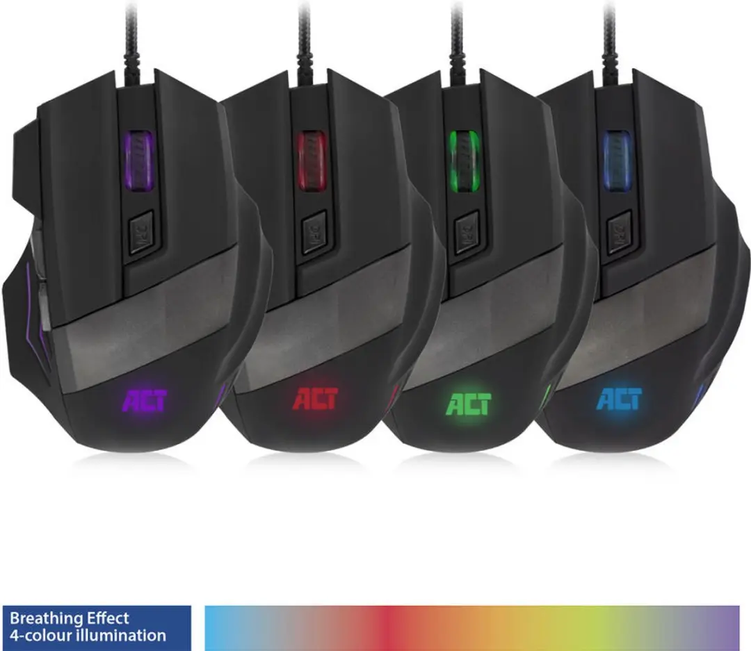 ACT AC5000 Gamingmuis Bedraad - 3200 DPI - Zwart