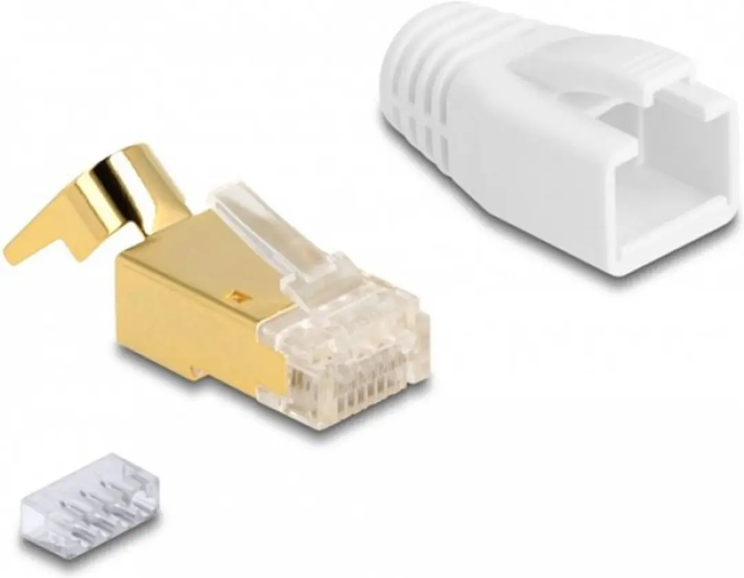 Delock RJ45 Modular Plugs - 25 Stuks - Cat.7 - Goud/Wit