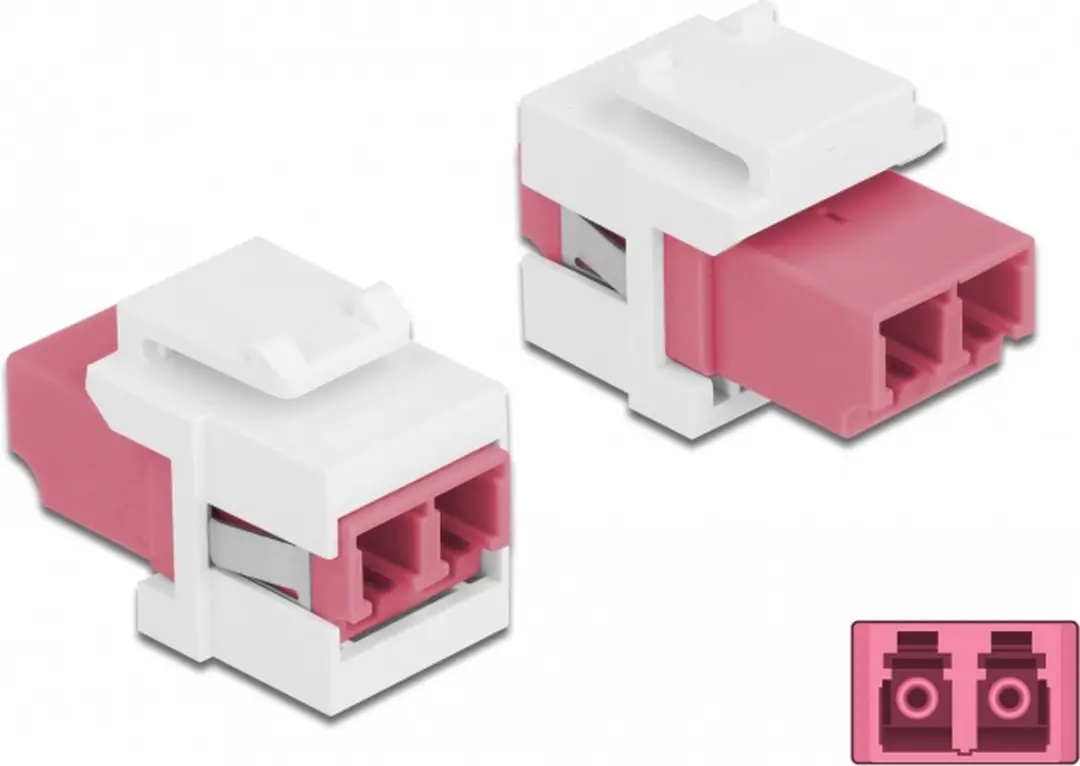 Delock Keystone Module LC Duplex - Roze/Wit