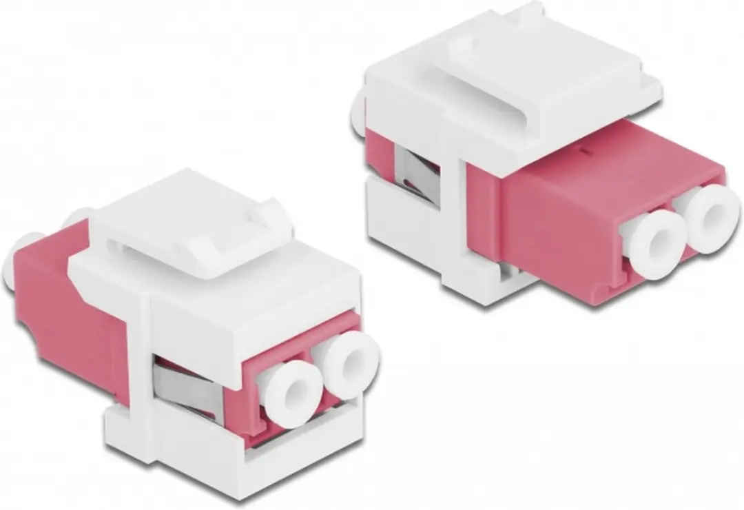 Delock Keystone Module LC Duplex - Roze/Wit