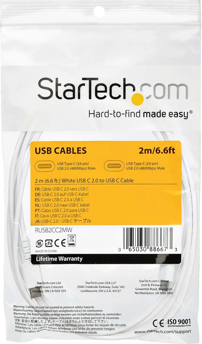 Startech USB-C Kabel 2m