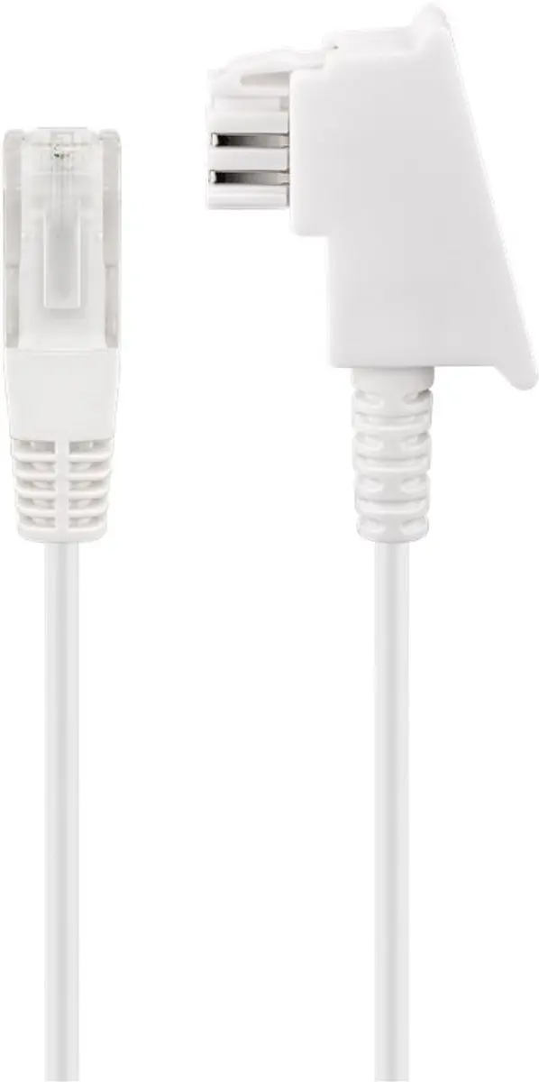 Goobay TAE-F RJ45 DSL/VDSL Telecomkabel 2m - Wit