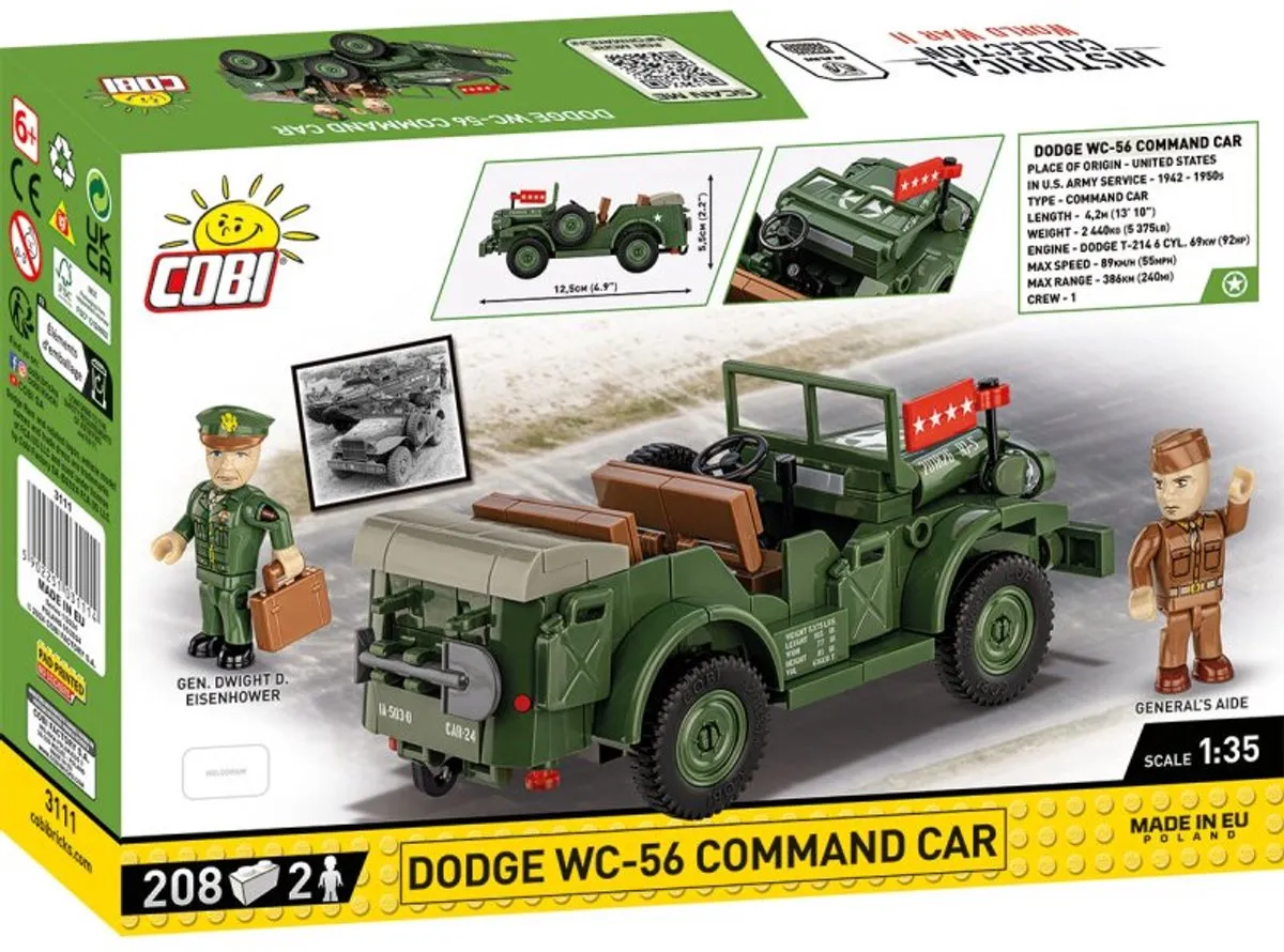 Cobi Dodge WC-56 Commandowagen D-Day - 208 Stukken - Meerkleurig