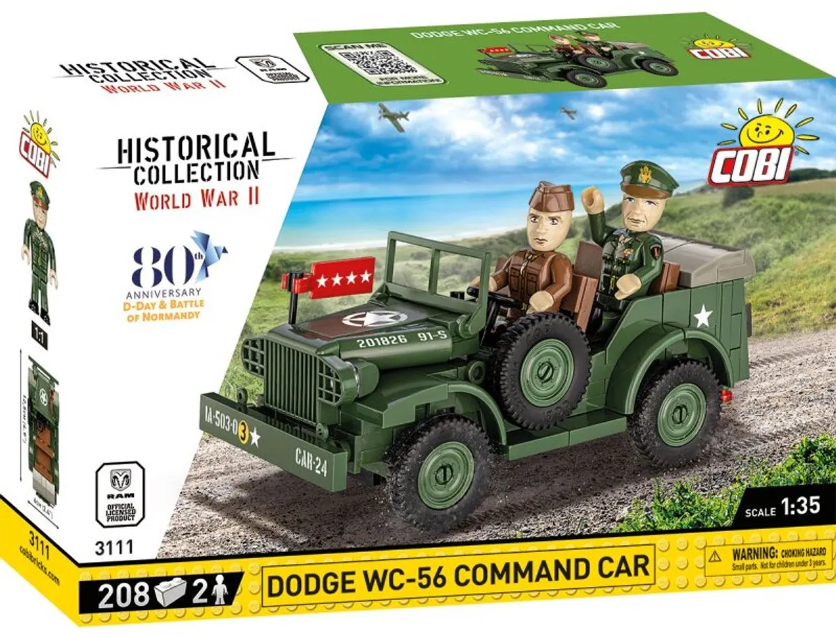 Cobi Dodge WC-56 Commandowagen D-Day - 208 Stukken - Meerkleurig