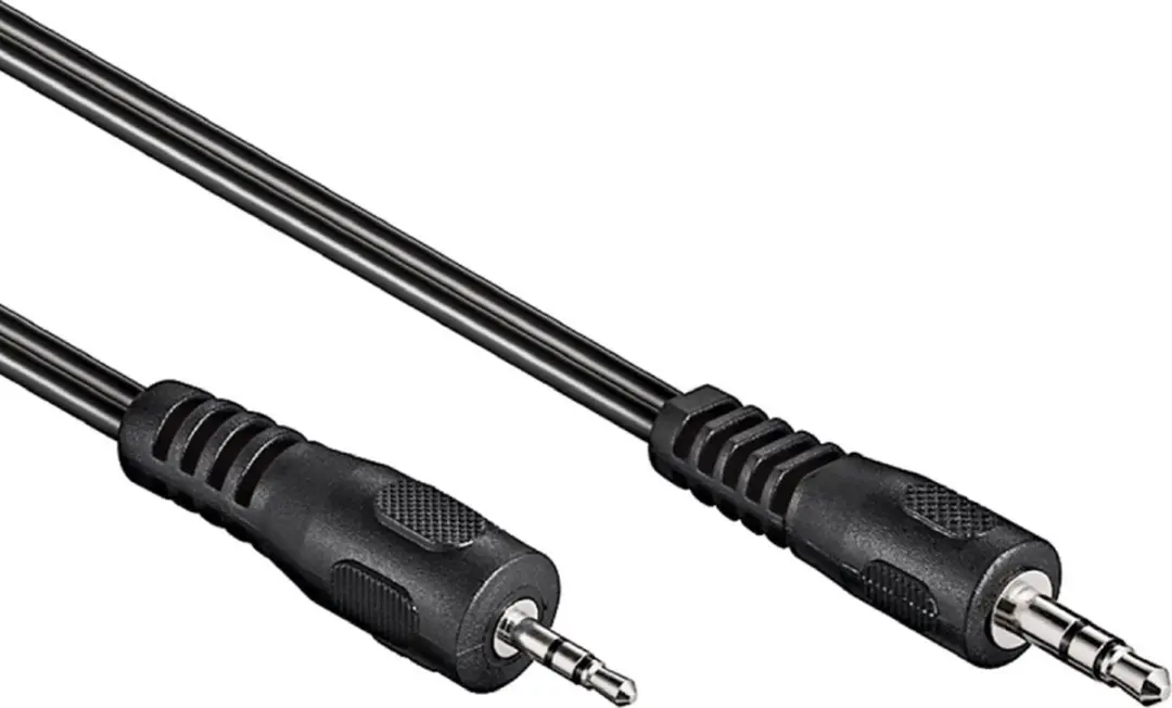 Goobay 3,5mm naar 2,5mm Stereo Jack Adapterkabel 2m - Zwart