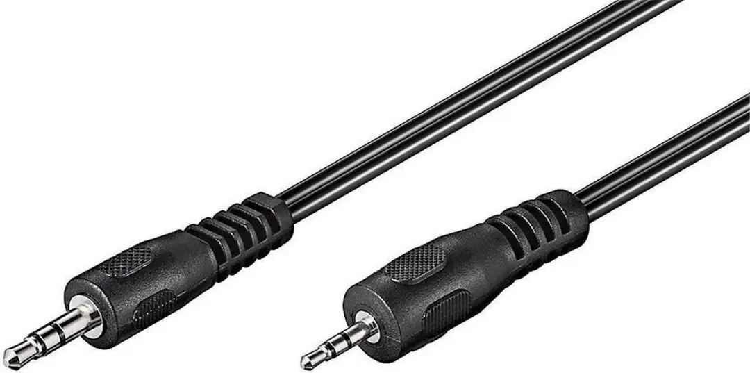 Goobay 3,5mm naar 2,5mm Stereo Jack Adapterkabel 2m - Zwart