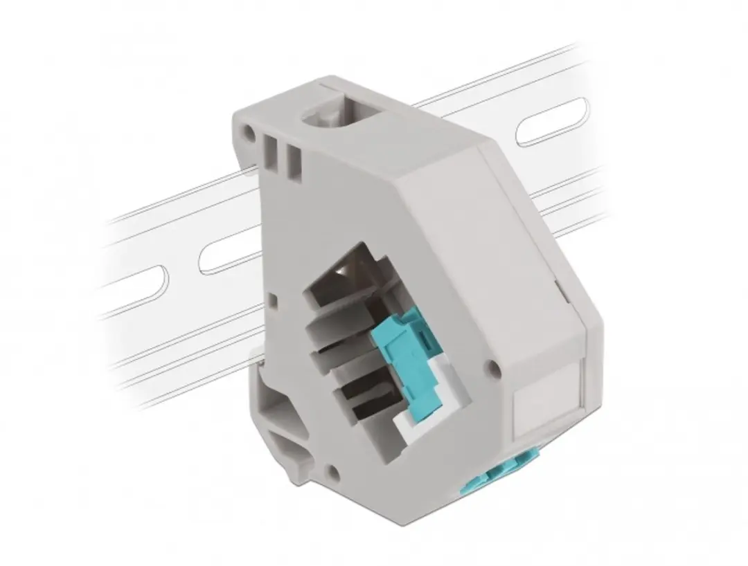 Delock DIN-rail Adapter LC Duplex Aqua