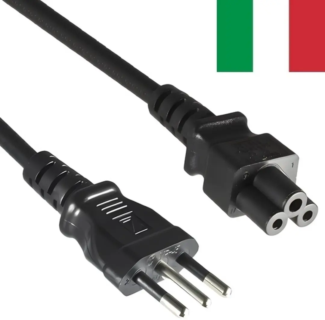 Nedis CEGL11320BK20 Stroomkabel Italië Male IEC-320-C5 2.00m - Zwart