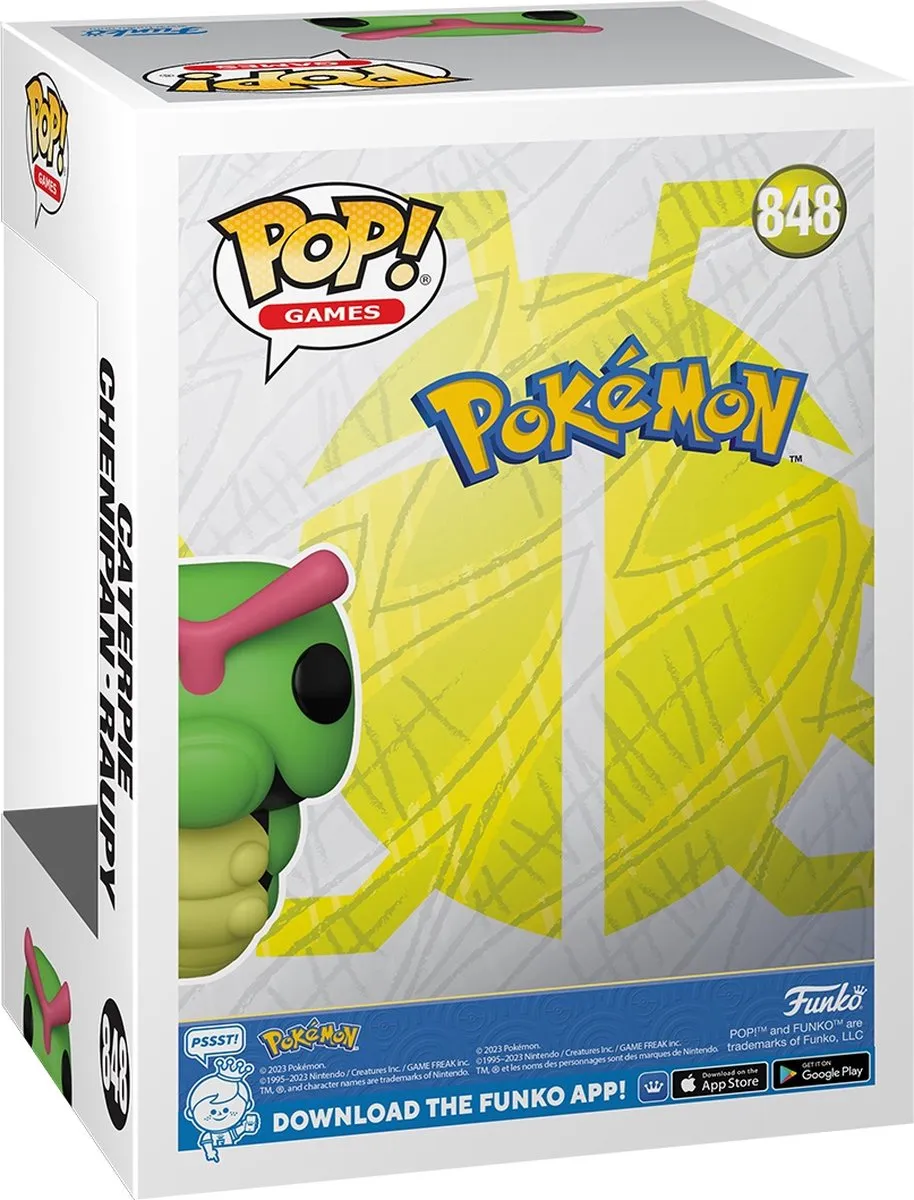 Funko Pop Pokémon Caterpie #848 - 9,5 cm - Multi