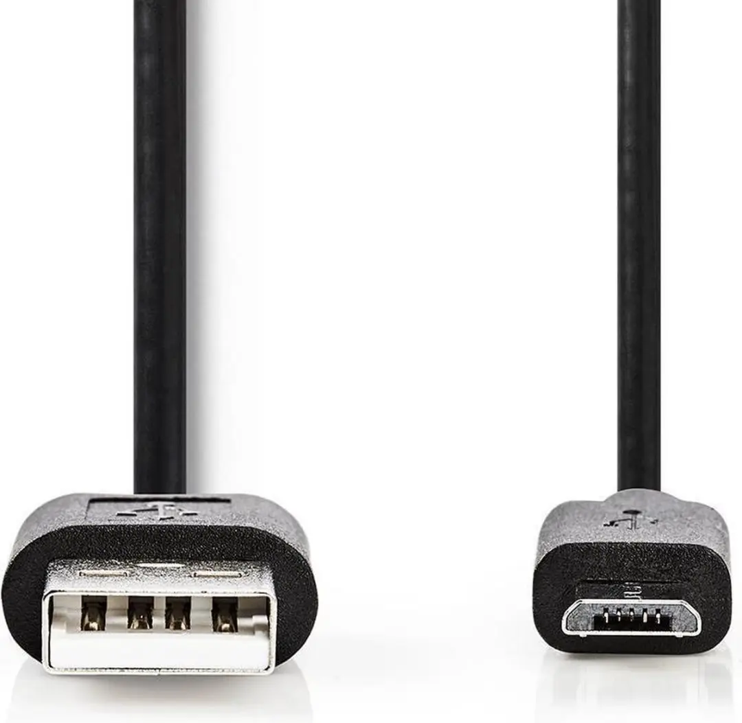 Nedis USB 2.0 Kabel A-MicroB 2m - 7.5W - 480Mbps - Zwart