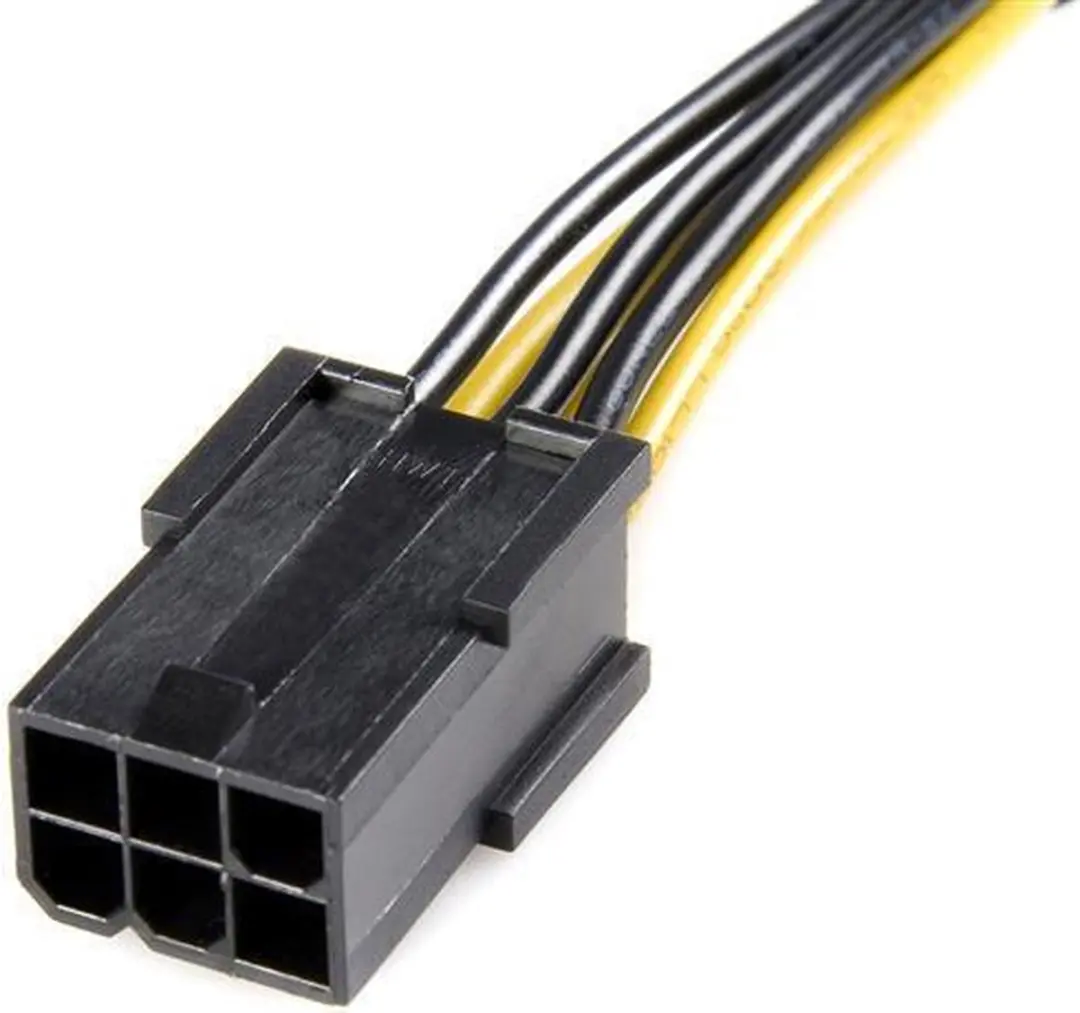Startech PCIEX68ADAP PCIe Voedingsadapterkabel 6-polig naar 8-polig - Zwart