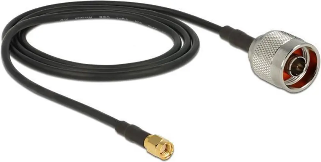 Delock RP-SMA Kabel CFD200/RF200 50 Ohm - 2m - Zwart