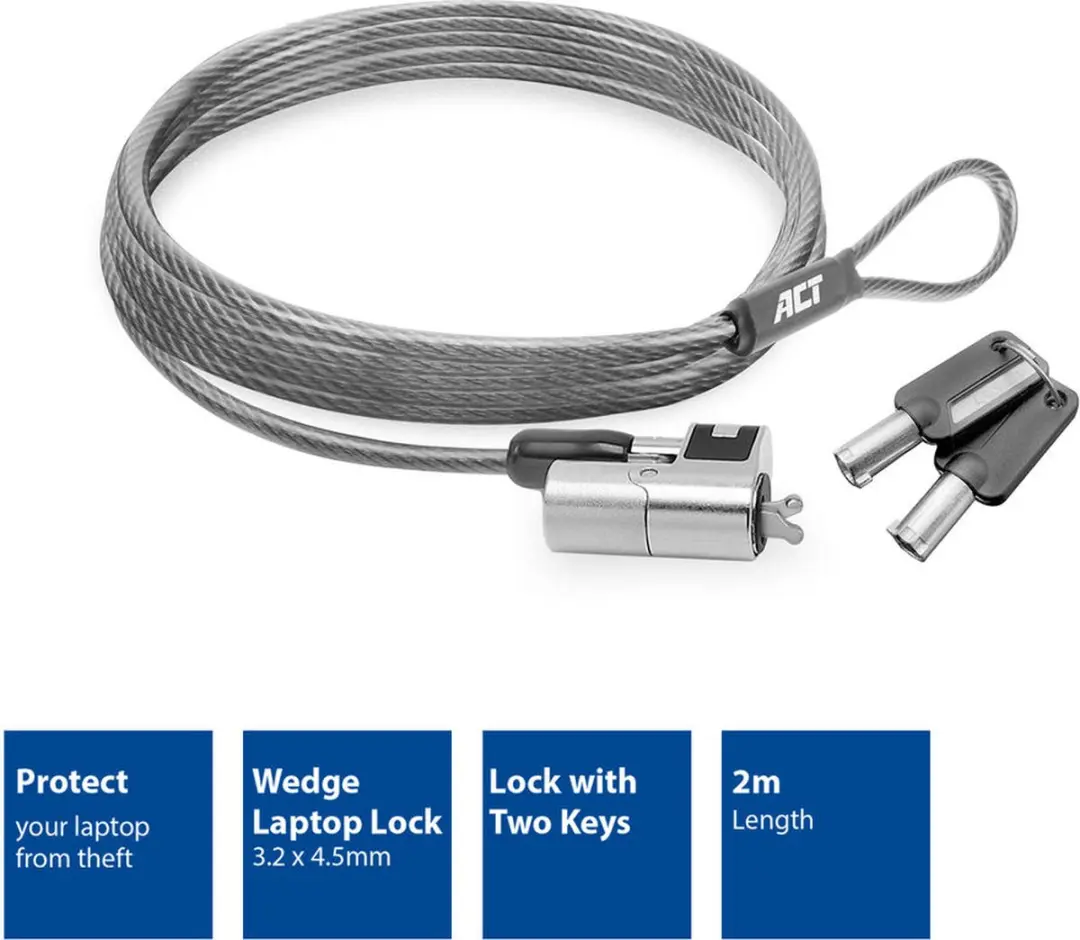 ACT Wedge Laptopslot AC9040 - Zilver
