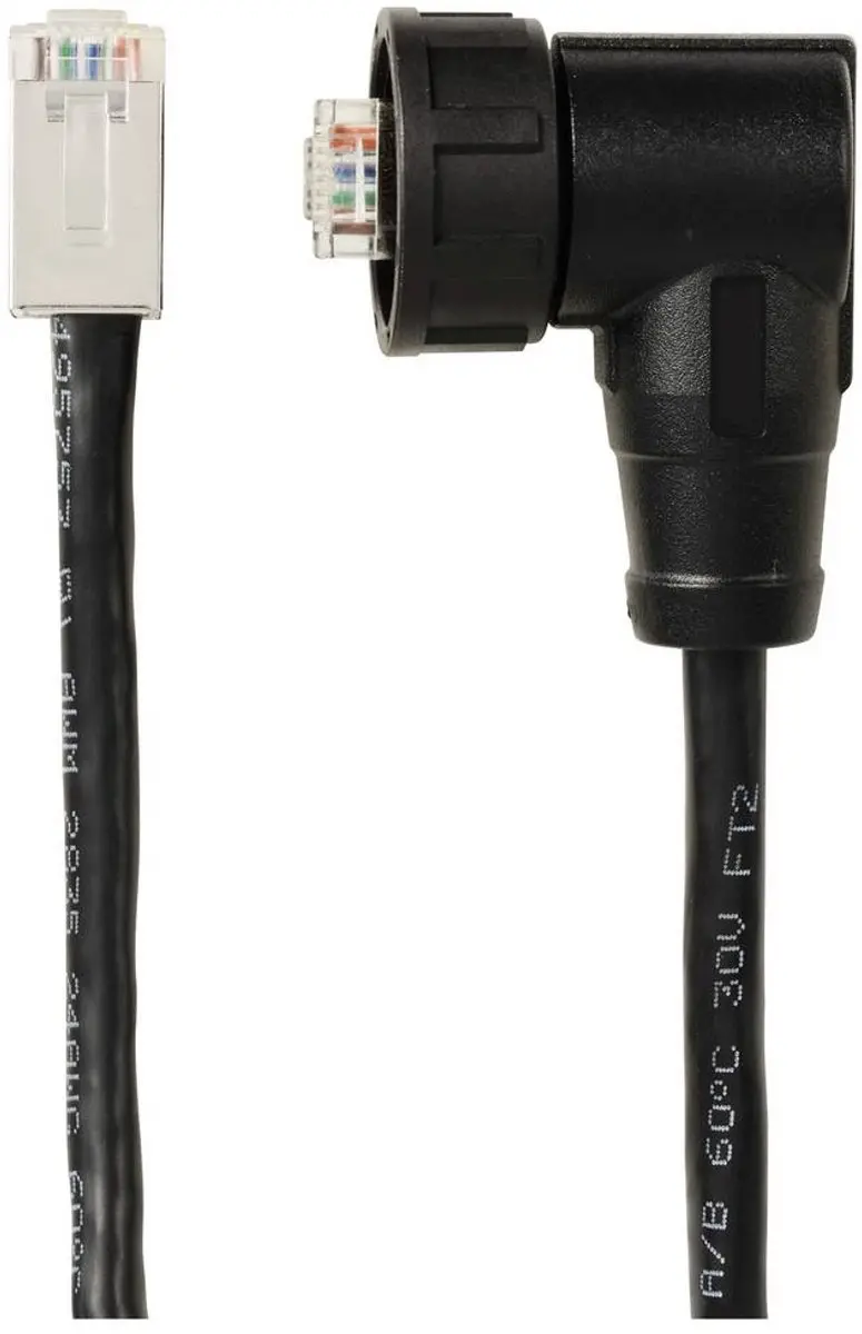 Tru Components TC-E13T-MR5-MCD/NCA-0.5PV-S RJ45 Kabel - 0,5m - IP67 Zwart