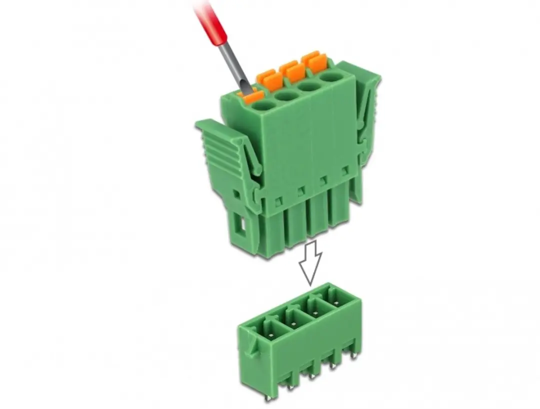 Delock Terminalblok 4-polig 3.81mm Groen