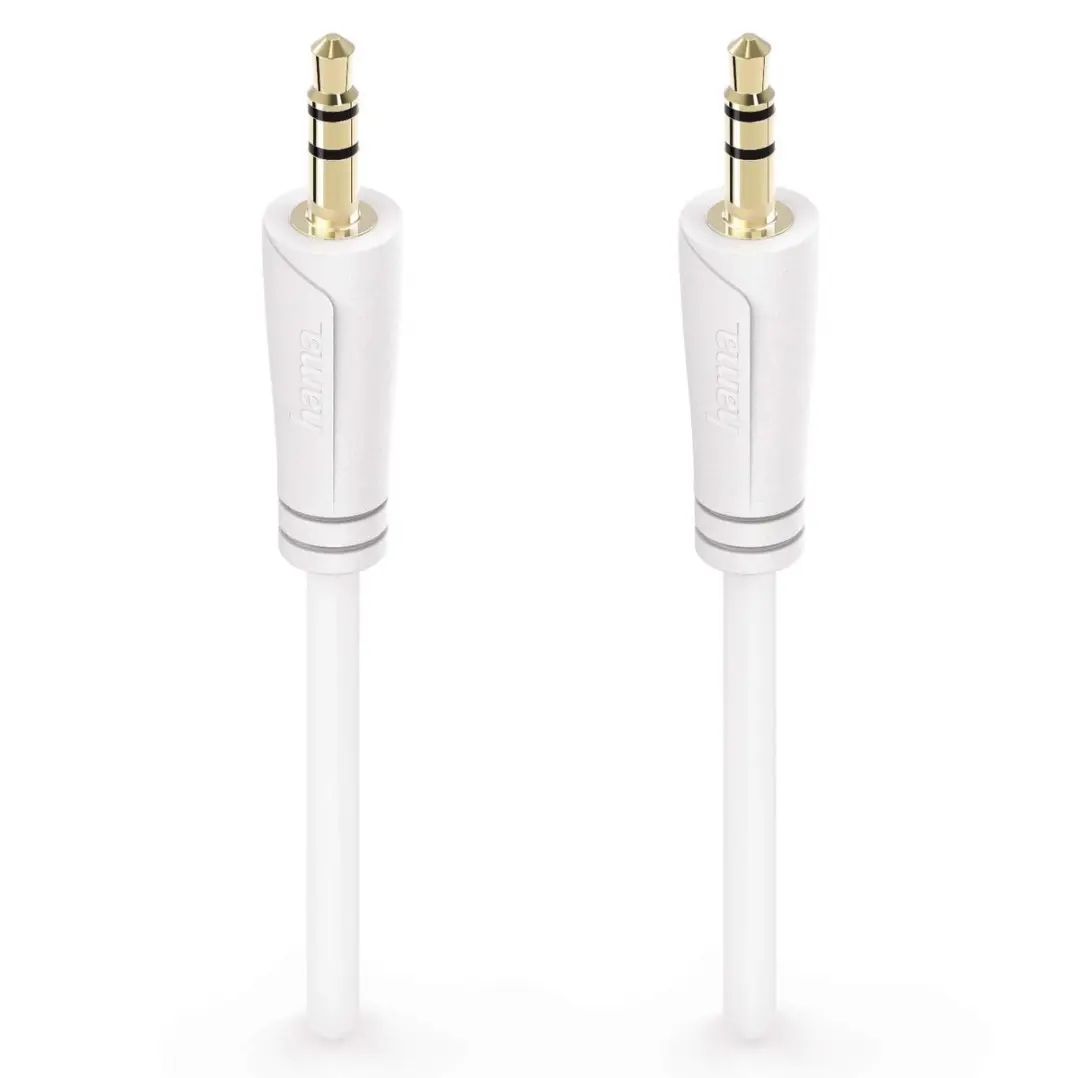 Hama Audiokabel 3,5mm Jack Stereo 0,5m - Wit