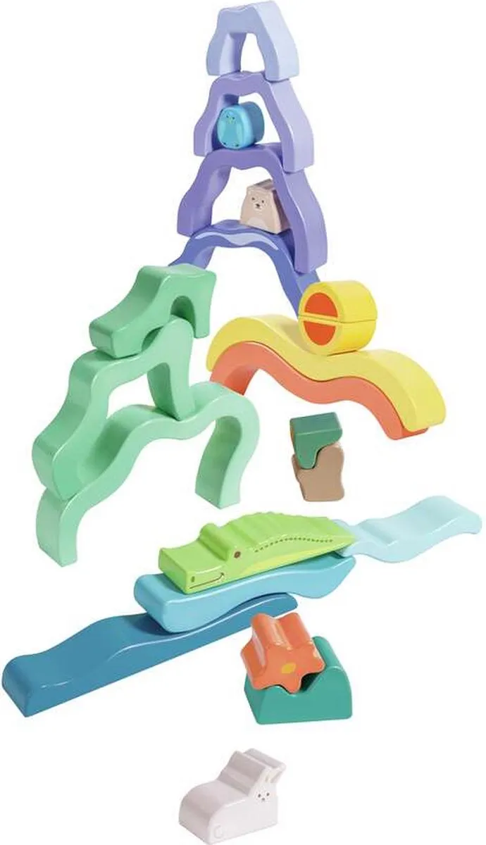 Hape Stapelblokken E0499K - 22-delig Multicolor