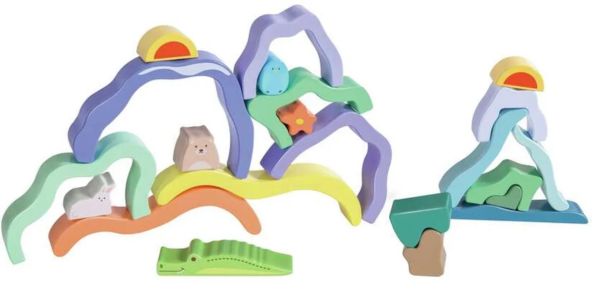 Hape Stapelblokken E0499K - 22-delig Multicolor