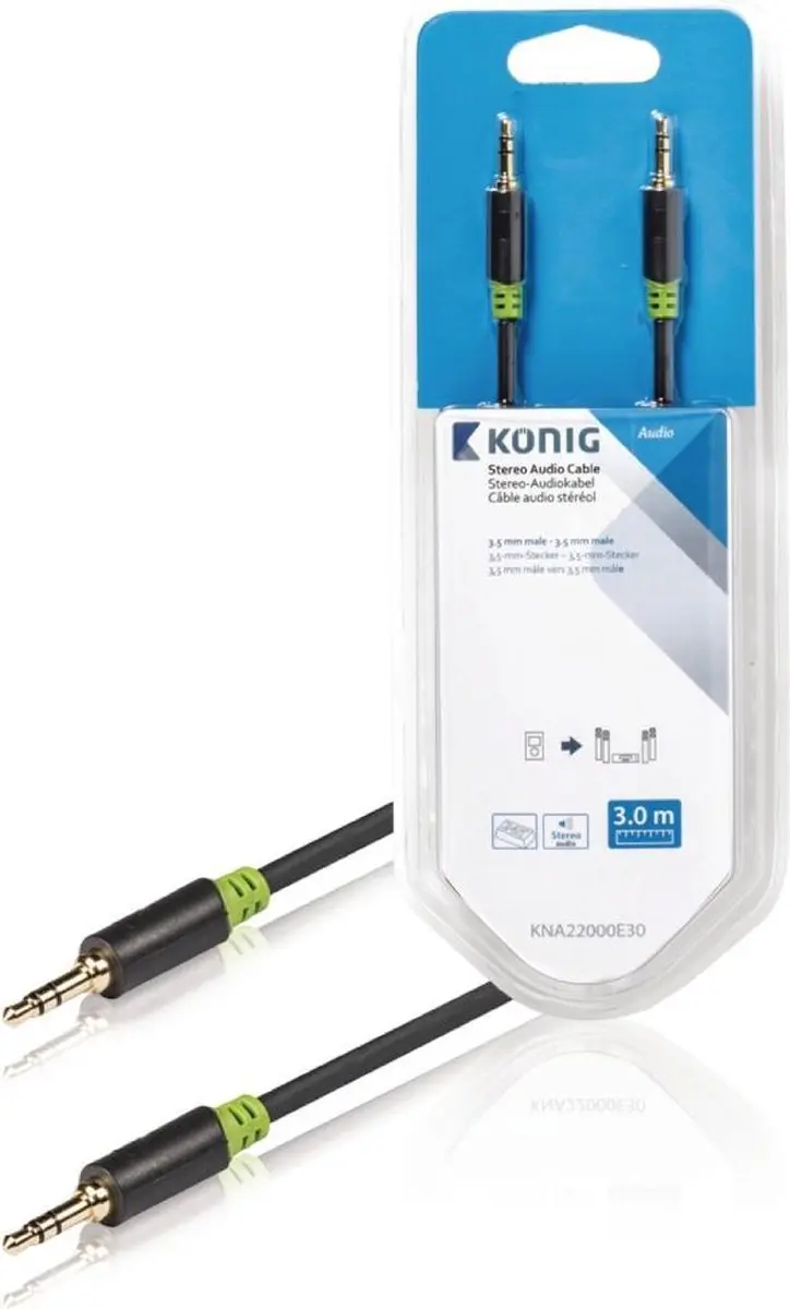 Konig KNA22000E30 Stereo Audiokabel 3,5mm