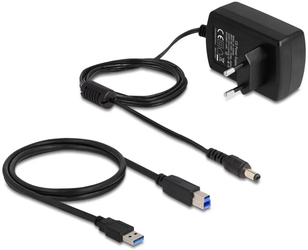 Delock USB Dual Docking Station 64187 - 2x SATA HDD/SSD - Zwart