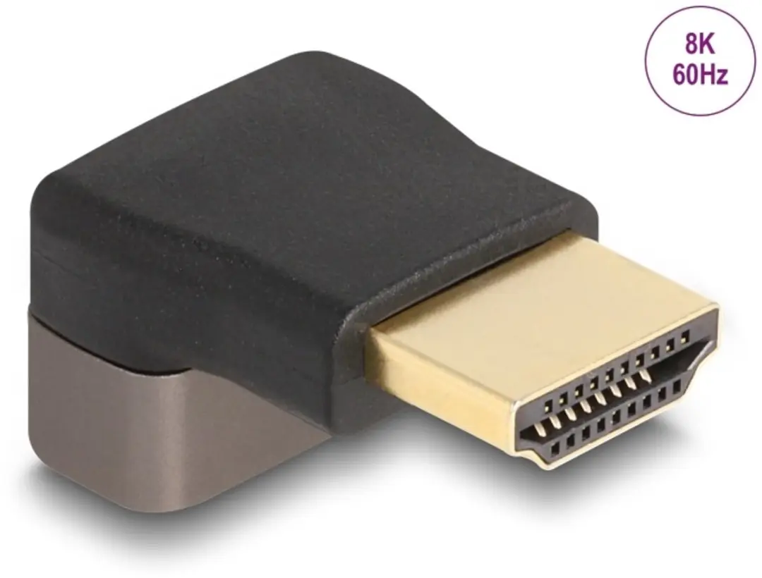 Delock HDMI Adapter Mannelijk-Vrouwelijk 90° Grijs
