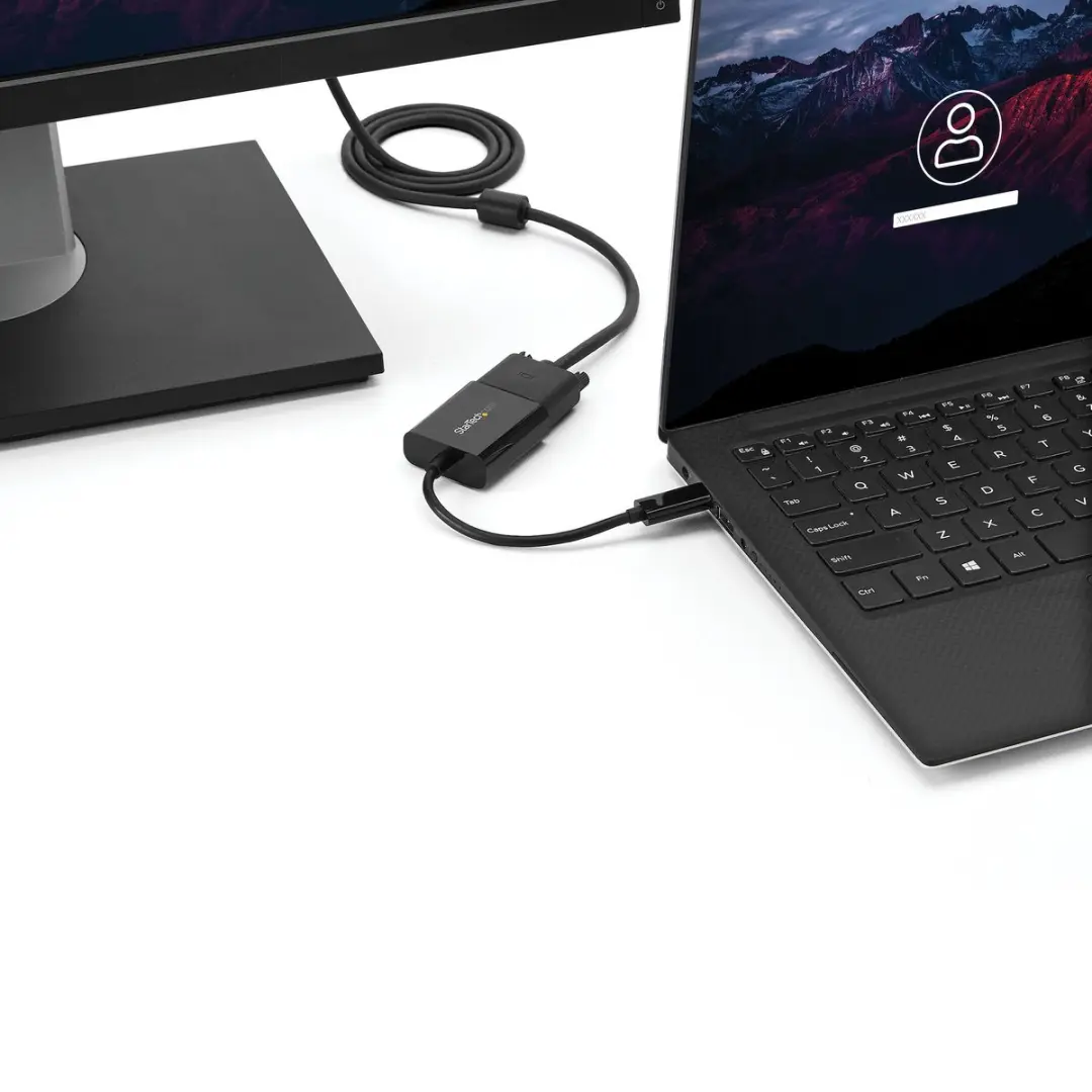 Startech CDP2VGA USB-C naar VGA Adapter - Zwart