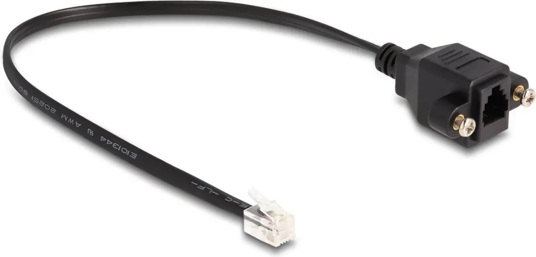 Delock RJ10 Kabel 30cm - Zwart