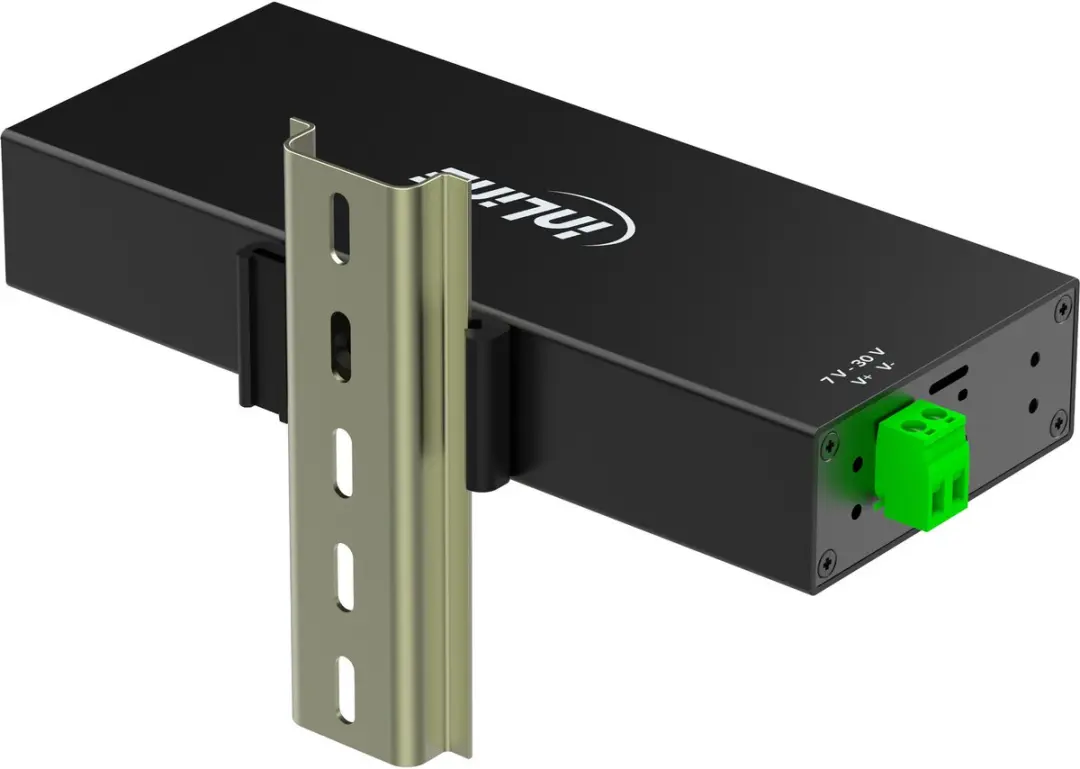 InLine Industriële USB Hub 10x USB-A 5Gbps 60W - Zwart