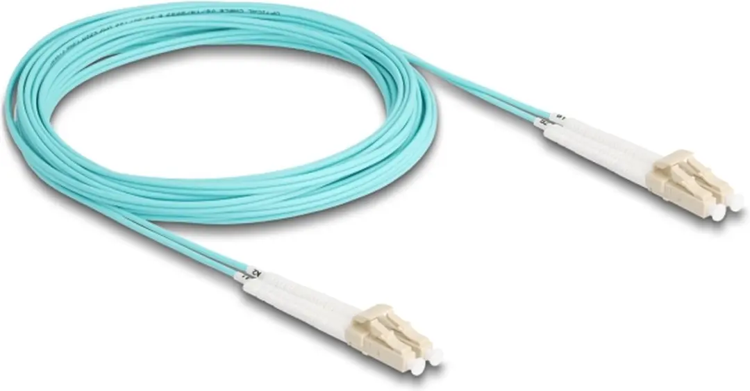 Delock LC Duplex OM3 Aqua-kleur Glasvezelkabel 5m
