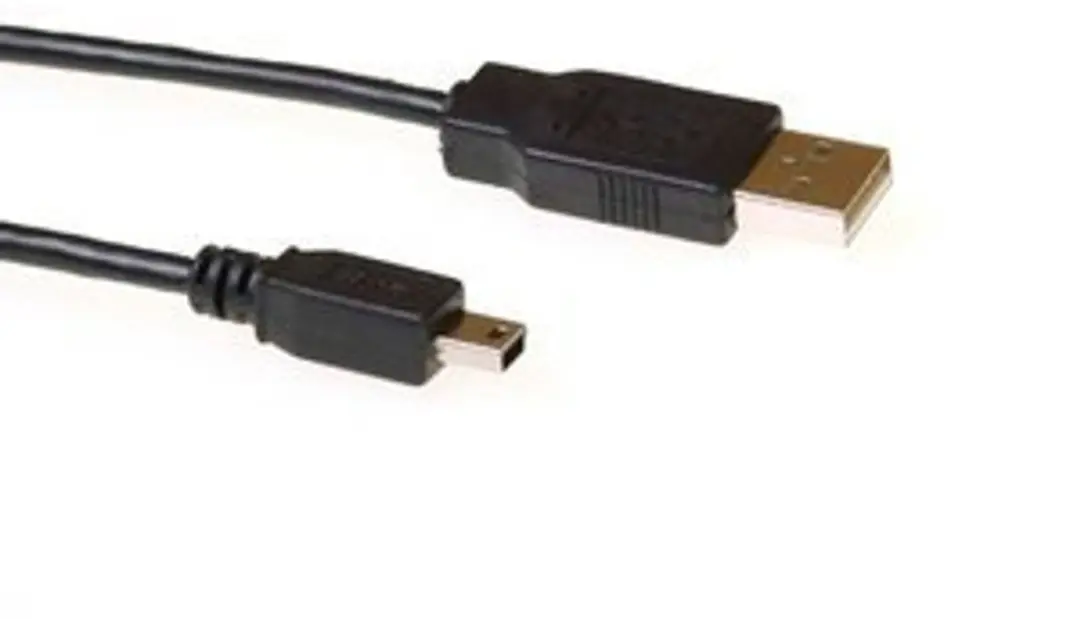 ACT USB A naar Mini-B Kabel 1,80m SB2412 - Zwart