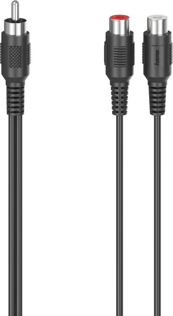 Hama Subwoofer-adapter Cinch - 2 Cinch-koppelingen - Zwart