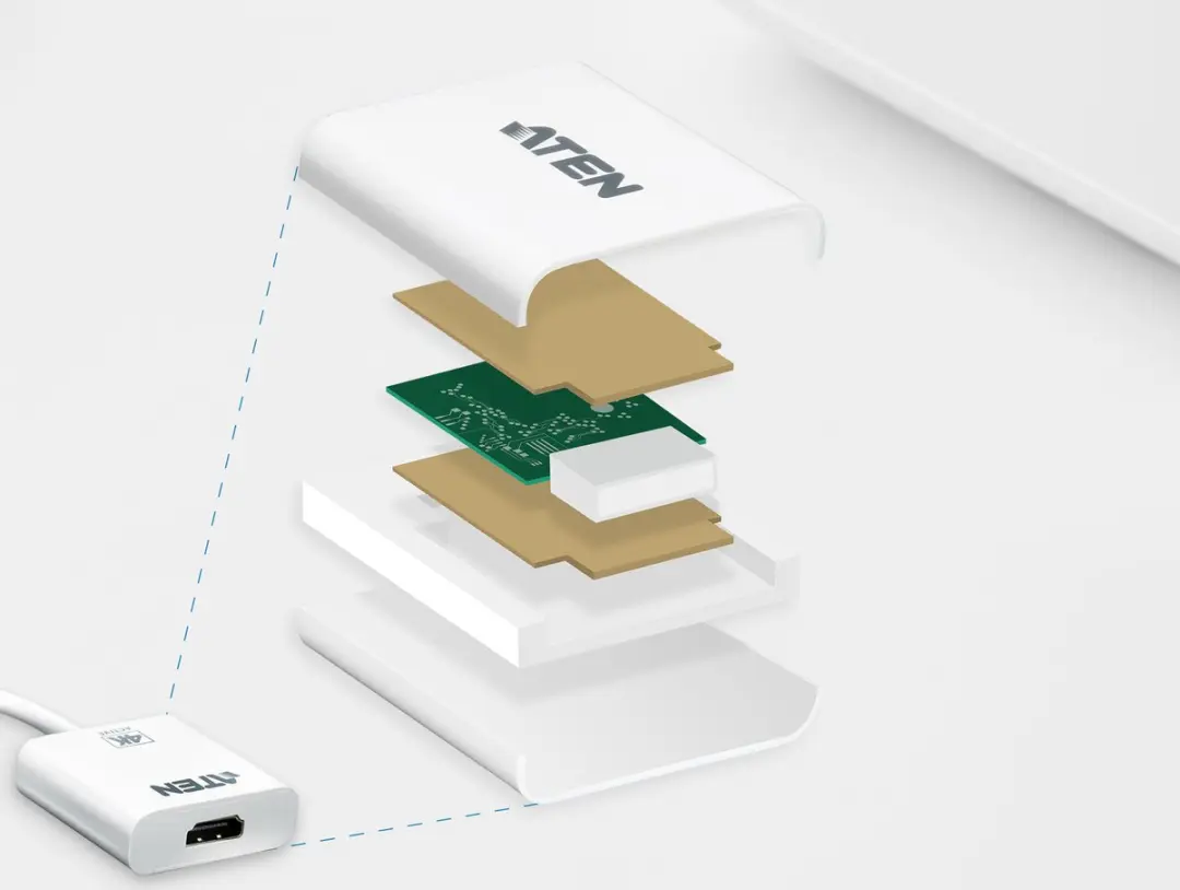 Aten VC986 DisplayPort naar HDMI Adapter - Wit