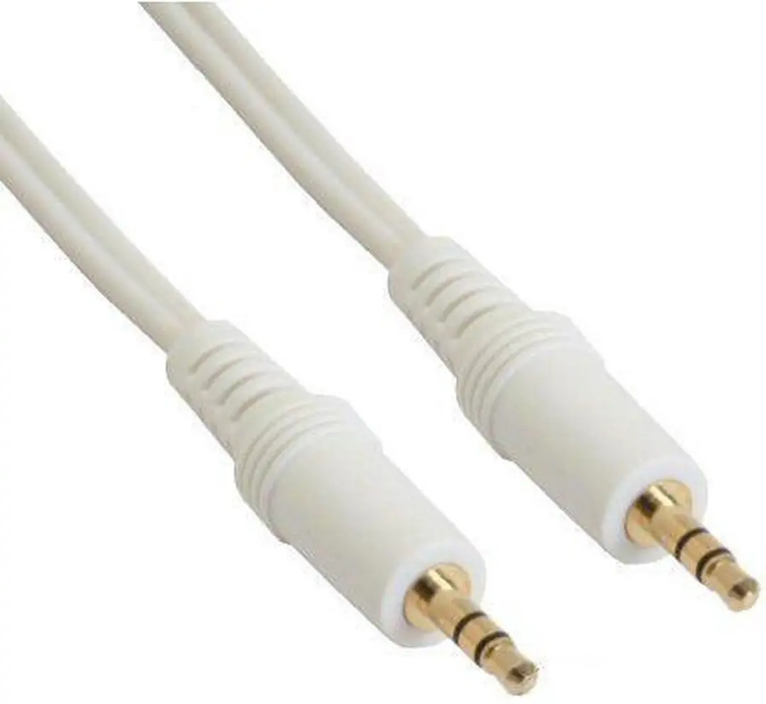 InLine 3,5mm Jack Audiokabel - Verguld/Wit - 2,5m