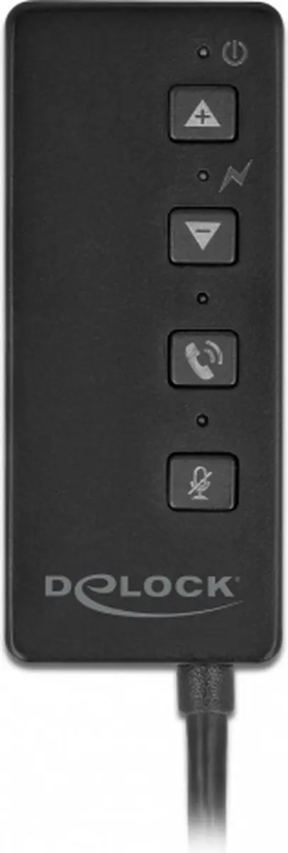 Delock USB Headsetadapter 2x 3.5mm Jack - Zwart