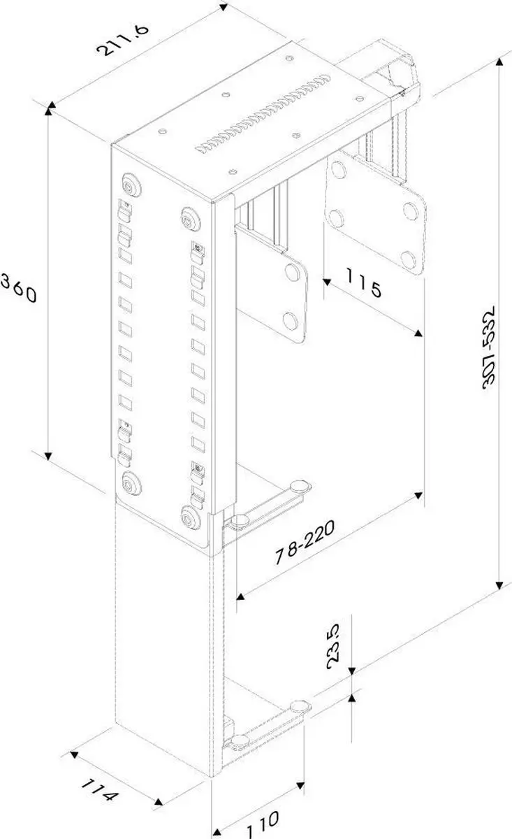 Neomounts CPU-D100BLACK PC Steun - Zwart - afbeelding 6 van 6