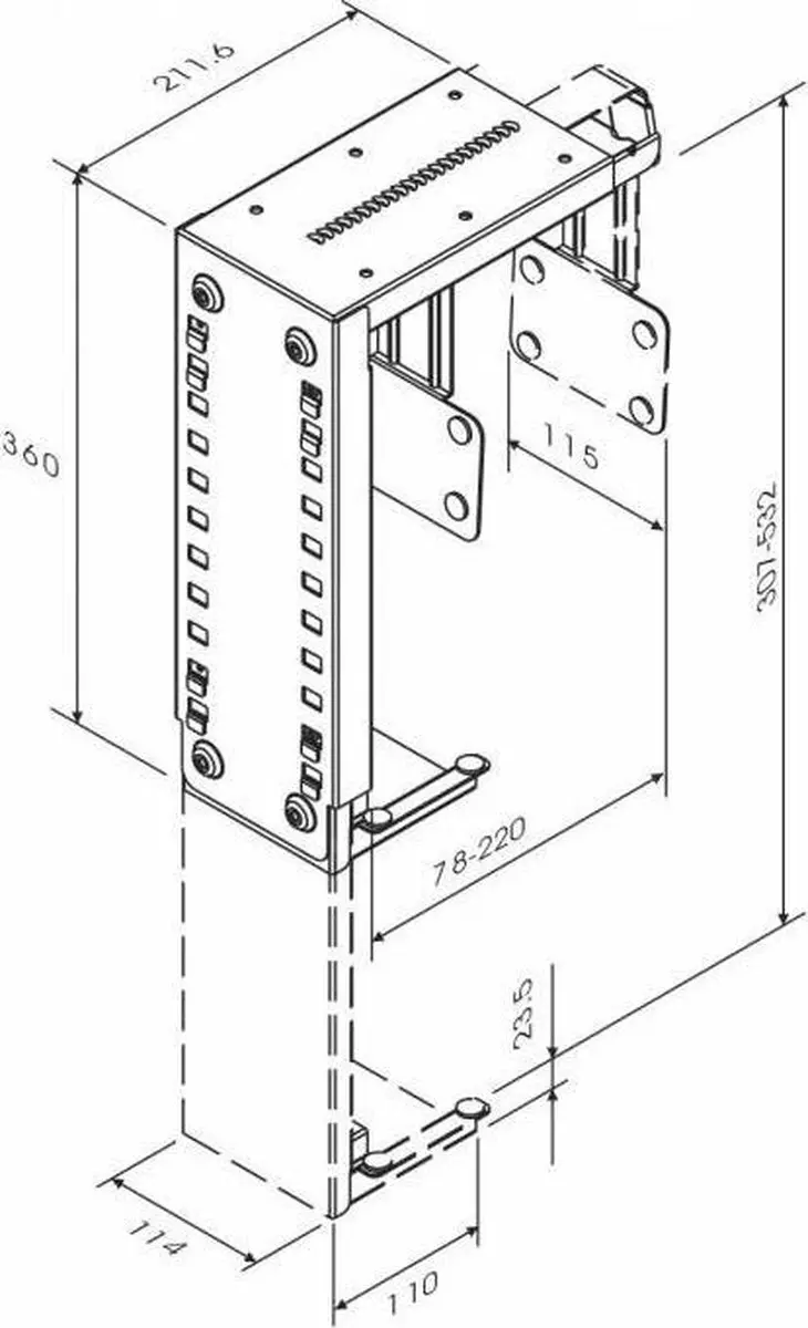 Neomounts CPU-D100BLACK PC Steun - Zwart